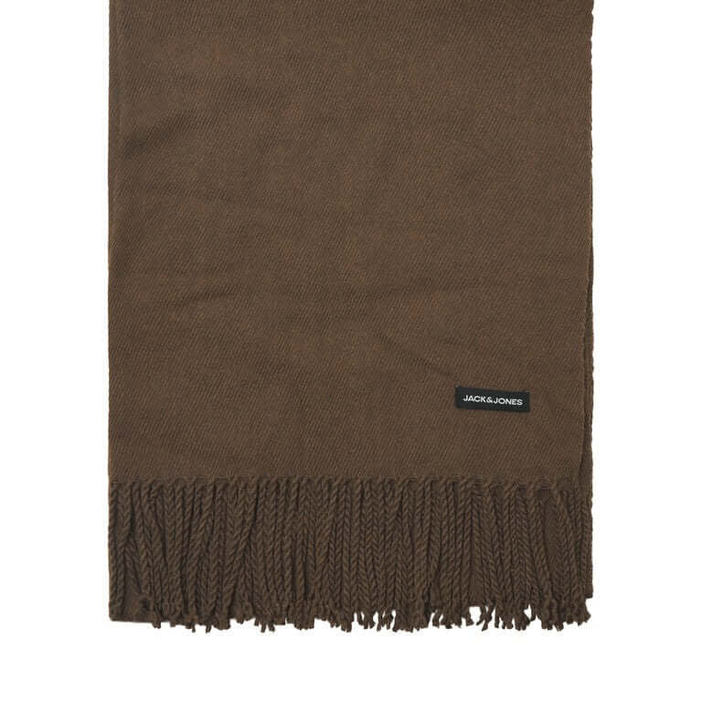 Jack & Jones JACSOLID Brown woven scarf lifestyle image - style 12140332