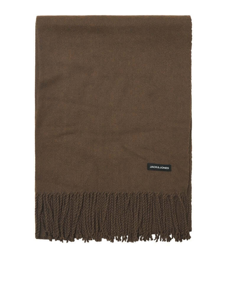 Jack & Jones JACSOLID Brown woven scarf lifestyle image - style 12140332