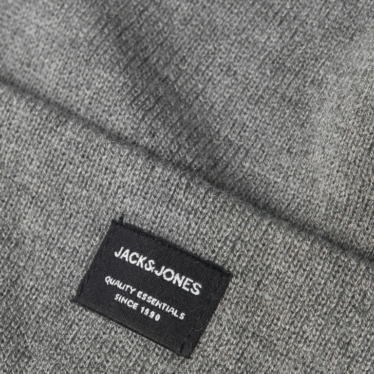 Jack & Jones JACDNA knit beanie - Grey Melange