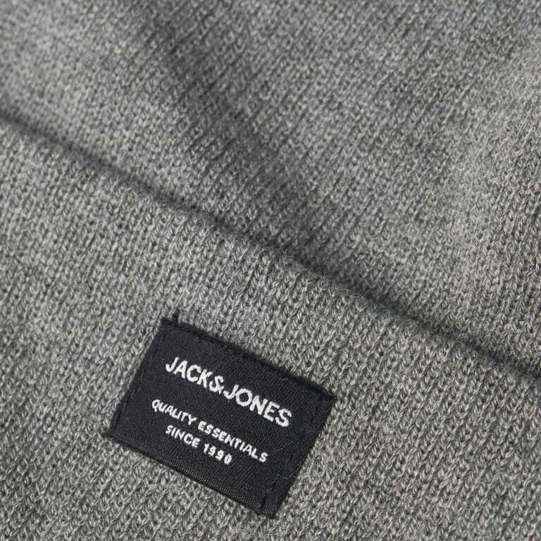 Jack & Jones JACDNA knit beanie - Grey Melange