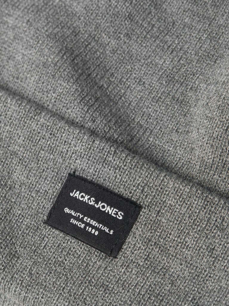 Jack & Jones JACDNA knit beanie - Grey Melange