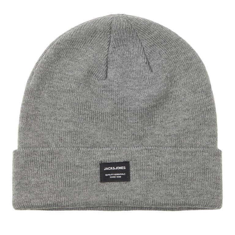 Jack & Jones JACDNA knit beanie - Grey Melange