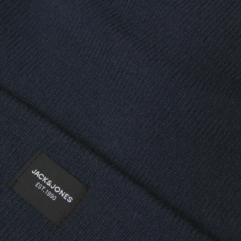 Jack & Jones Beanie & Scarf Gift Box Men’s Winter Knit Set - Oxblood Red / Navy