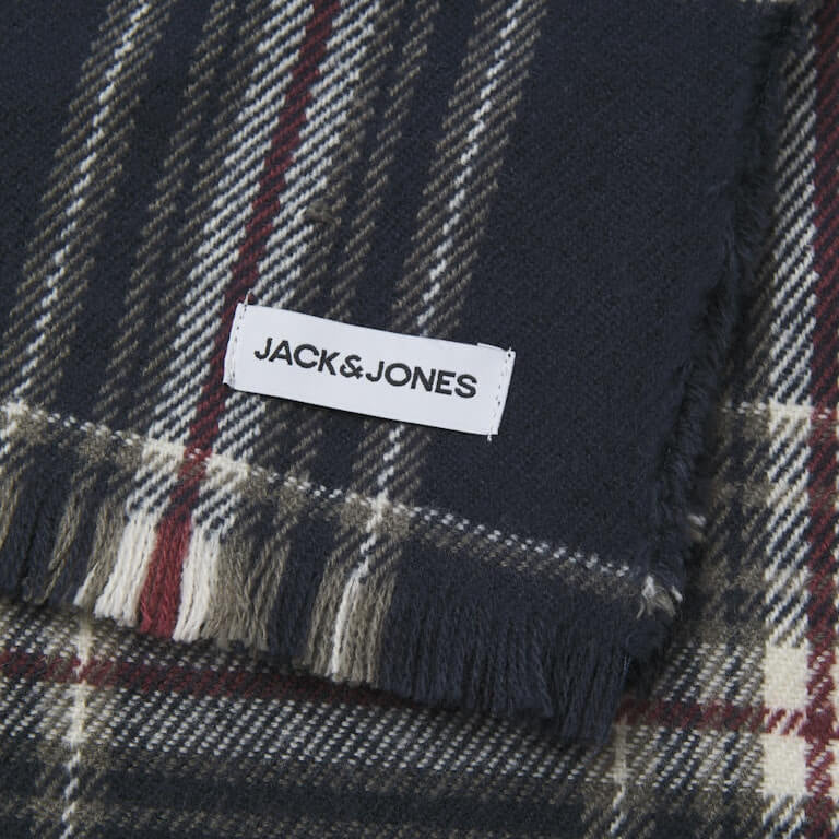 Jack & Jones Beanie & Scarf Gift Box Men’s Winter Knit Set - Oxblood Red / Navy