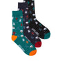Jack & Jones JACXMAS TREE Socks Christmas/ Xmas Giftbox 3 Pack - Navy/Black