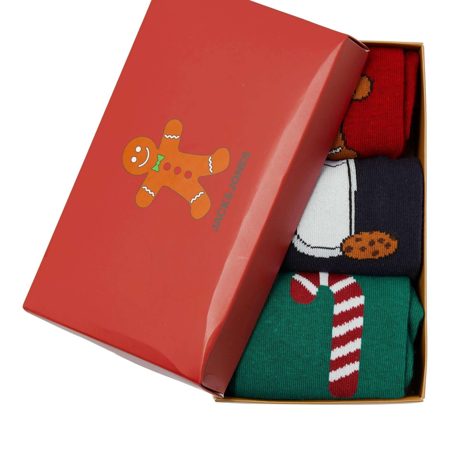 Jack & Jones - JACXMAS Comfort Food Xmas Giftbox 3 PACK - Socks