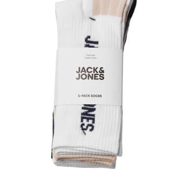Jack & Jones 5 Pack Jacwes Tennis Sports Socks - Multi ( 7-11 )