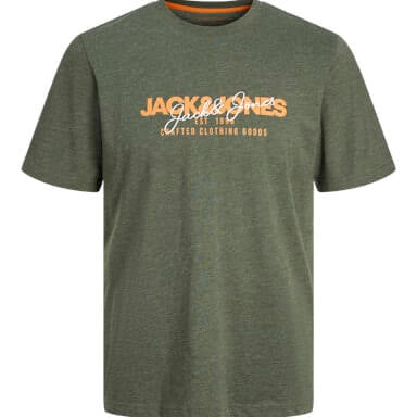 Jack & Jones 3 Pack JJalvis Crew Neck T-Shirts - Green/Blue/Charcoal
