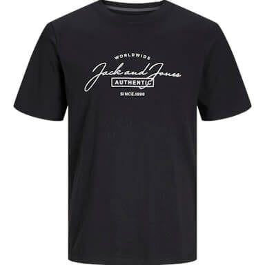 Jack & Jones 3 Pack JJFERRIS Crew Neck T-Shirts - Navy/Black/White