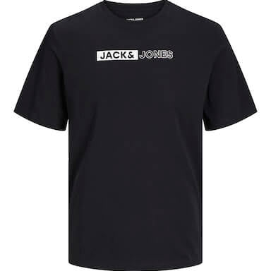 Jack & Jones 3 Pack JJECORP Crew Neck T-Shirts - White/Navy/Black (Logo Tee Play)