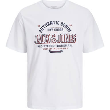 Jack & Jones 3 Pack JJELOGO Crew Neck T-Shirts - Blue/White/ Dark Navy