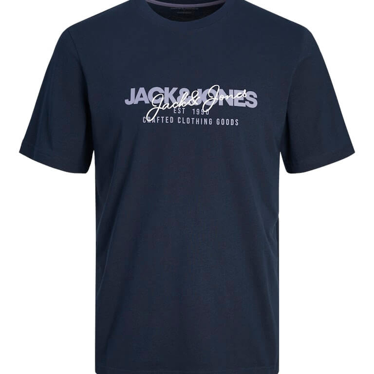 Jack & Jones 5 Pack JWHALVIS 100% Cotton Crew Neck T-Shirts - Multi