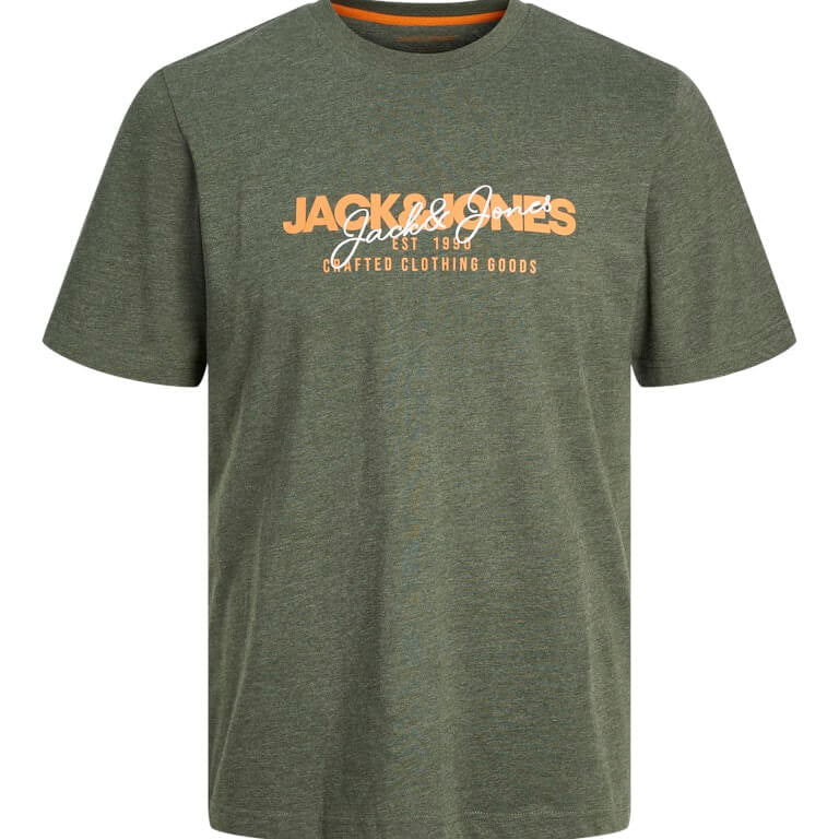 Jack & Jones 5 Pack JWHALVIS 100% Cotton Crew Neck T-Shirts - Multi