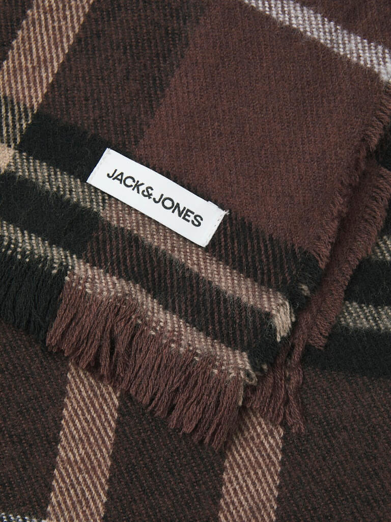 Jack & Jones Beanie & Scarf Gift Box Men’s Winter Knit Set - Deep Mahogany / Black