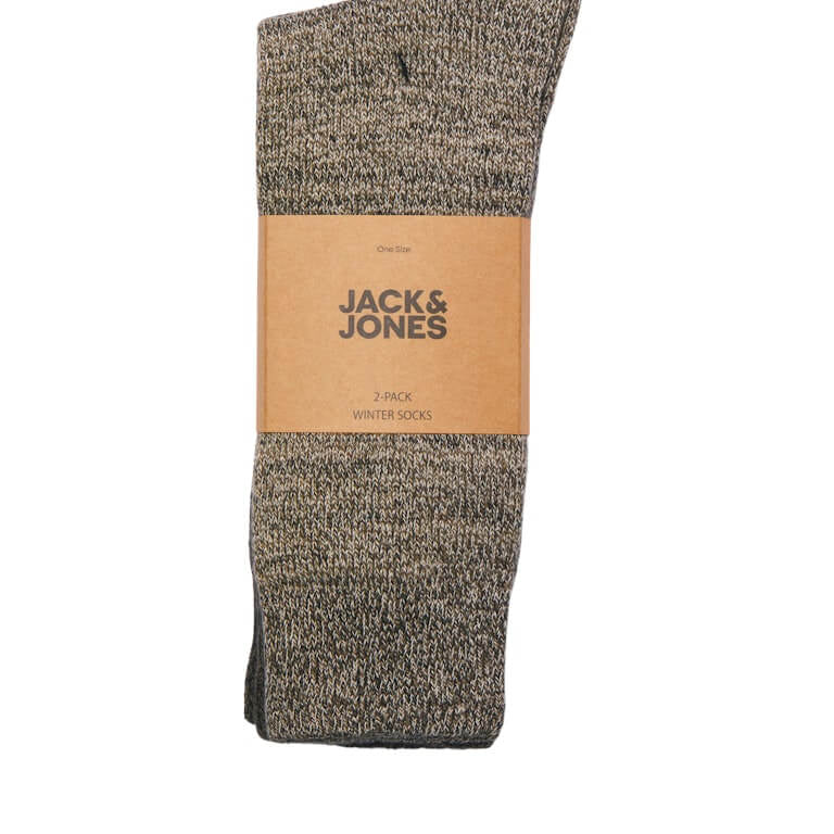 Jack & Jones JACJEFREY Winter Socks Gift 2 Pack – Charcoal / Cloud Cream