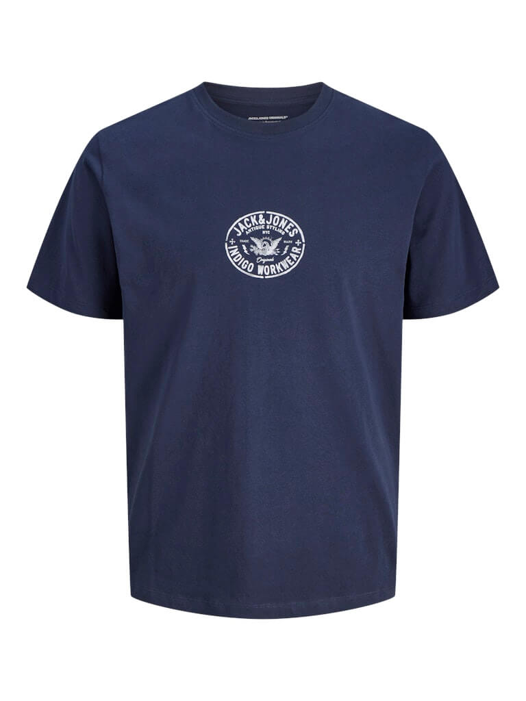 Jack & Jones JORRETRO Men’s 3-Pack Crew Neck T-Shirts – White, Red, Navy Blue