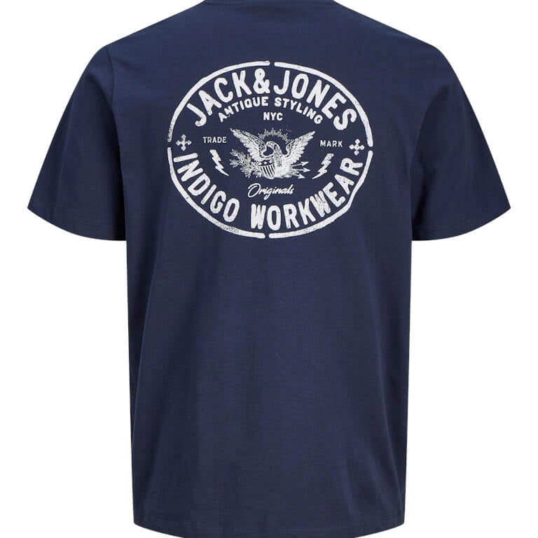 Jack & Jones JORRETRO Men’s 3-Pack Crew Neck T-Shirts – White, Red, Navy Blue