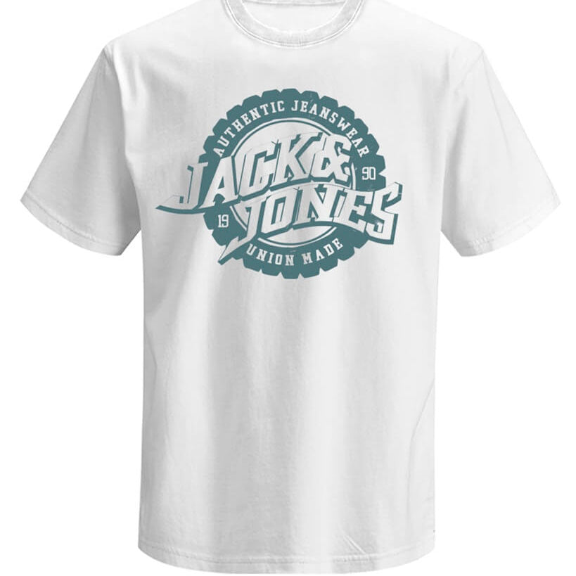 Jack & Jones Men’s 4-Pack Crew Neck Cotton T-Shirts – Black, Green, Beige, White