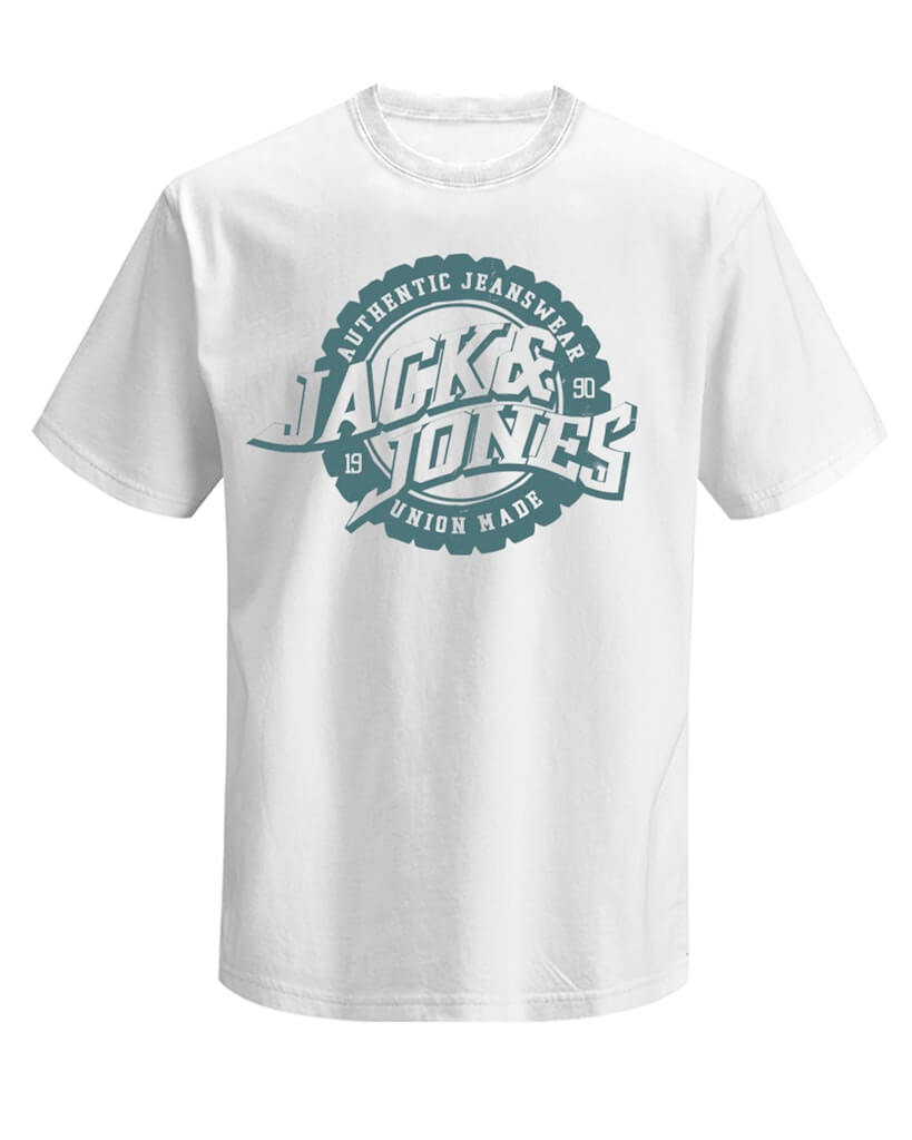 Jack & Jones Men’s 4-Pack Crew Neck Cotton T-Shirts – Black, Green, Beige, White