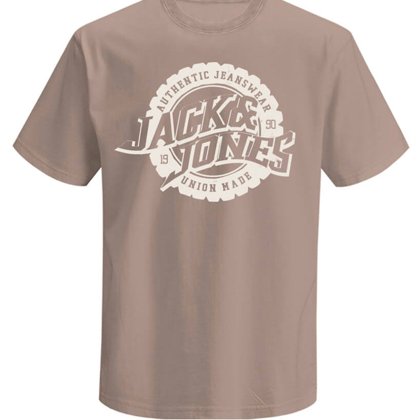 Jack & Jones Men’s 4-Pack Crew Neck Cotton T-Shirts – Black, Green, Beige, White
