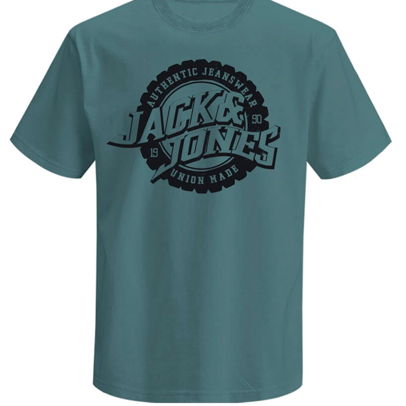 Jack & Jones Men’s 4-Pack Crew Neck Cotton T-Shirts – Black, Green, Beige, White