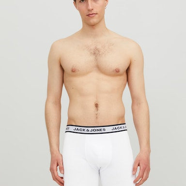 Jack & Jones 3 Pack Cotton Stretch Boxer Briefs - Navy/White/Grey