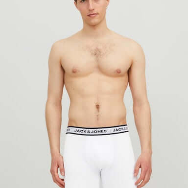 Jack & Jones 3 Pack Cotton Stretch Boxer Briefs - Navy/White/Grey