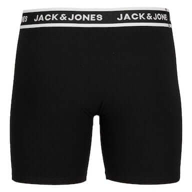 Jack & Jones 3 Pack Cotton Stretch Boxer Briefs - Black