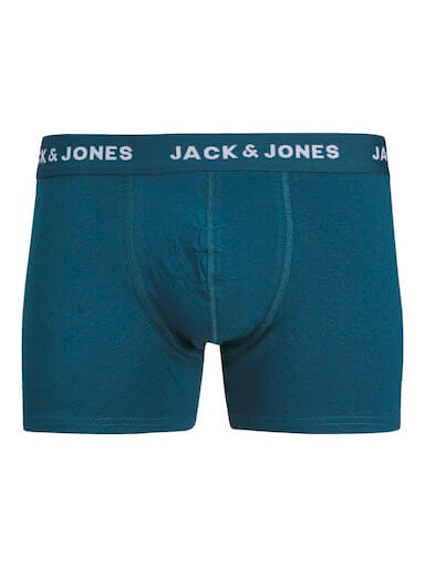 Jack & Jones Jacteo Solid Boxer Trunks 5 Pack - Navy Blazer/Wine/Black/Green/Blue