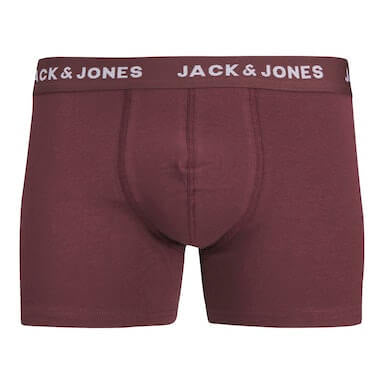 Jack & Jones Jacteo Solid Boxer Trunks 5 Pack - Navy Blazer/Wine/Black/Green/Blue