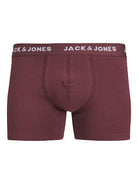Jack & Jones Jacteo Solid Boxer Trunks 5 Pack - Navy Blazer/Wine/Black/Green/Blue