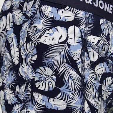 Jack & Jones 3 Pack Jactrevor Trunks - Navy Blazer / Vineyard / Green