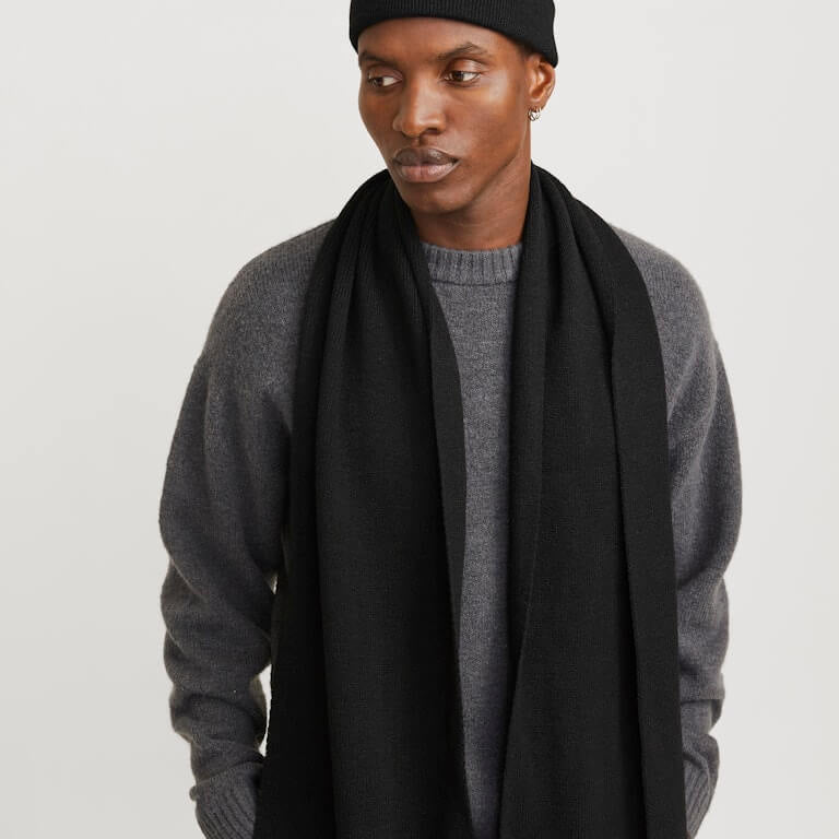 Jack & Jones JACDNA Scarf & Beanie Gift Box | Winter Knit Set for Men
