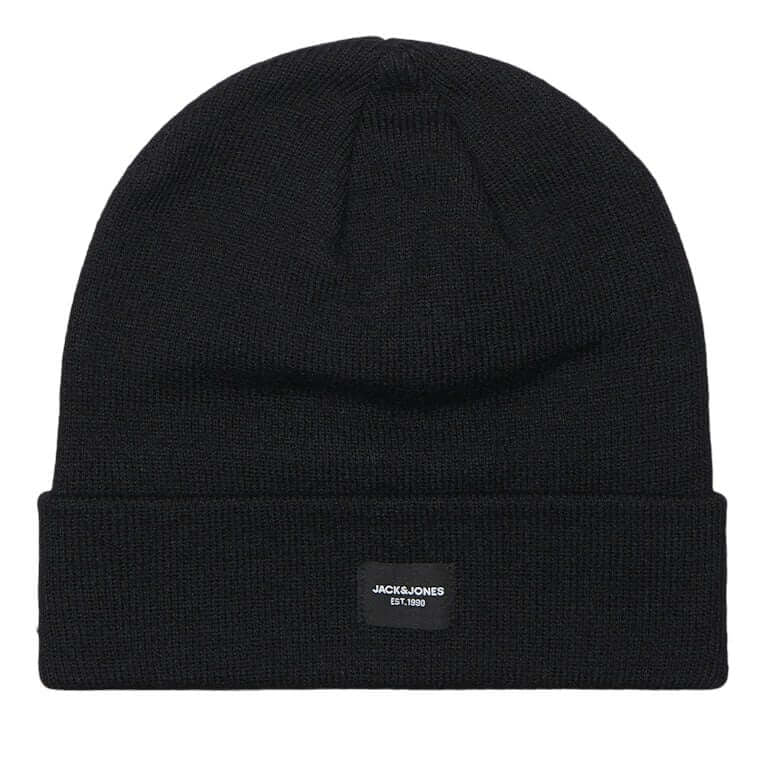 Jack & Jones JACFROST Beanie & Scarf Gift Box Men’s Winter Knit Set, Black