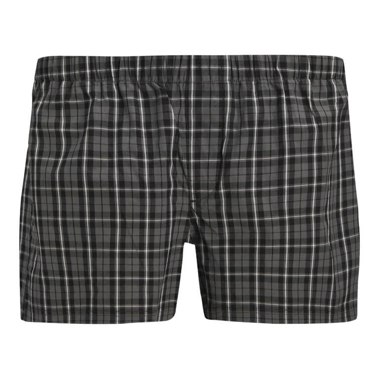Jack & Jones Jacmilano 3 Pack Woven Boxers 100% Cotton - Poppy Seed Black / Blue Checks