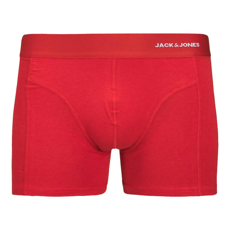 Jack & Jones Bamboo 3 Pack Trunks - Red / Blue / Black
