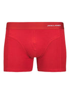 Jack & Jones Bamboo 3 Pack Trunks - Red / Blue / Black