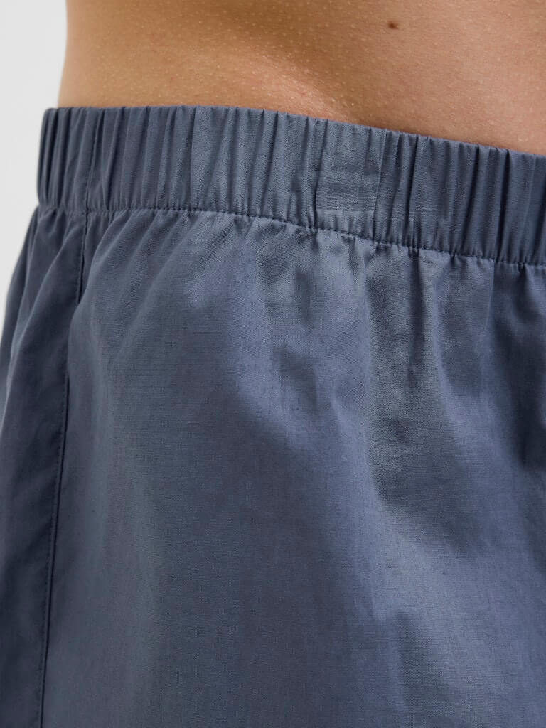 Jack & Jones Jacmilano 3 Pack Woven Boxers 100% Cotton - Indigo / Navy / Black