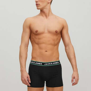 Jack & Jones Jacflower Trunks 3 Pack Cotton Stretch Boxers - Multi Print