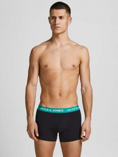 Jack & Jones Jachuey 5 Pack Cotton Stretch Trunks - Black Multi