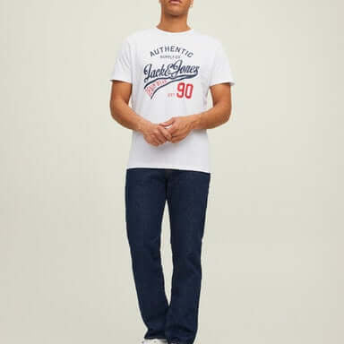 Jack & Jones Men’s 3-Pack JJETHAN Crew Neck T-Shirts – 100% Cotton