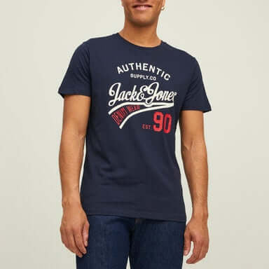 Jack & Jones Men’s 3-Pack JJETHAN Crew Neck T-Shirts – 100% Cotton