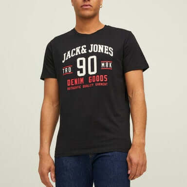 Jack & Jones Men’s 3-Pack JJETHAN Crew Neck T-Shirts – 100% Cotton