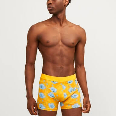 Jack & Jones 3 Pack Jachawaii Trunks - Palace Blue / Irish Green