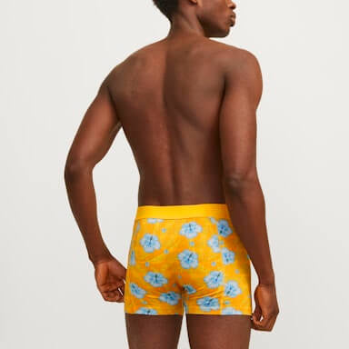 Jack & Jones 3 Pack Jachawaii Trunks - Palace Blue / Irish Green