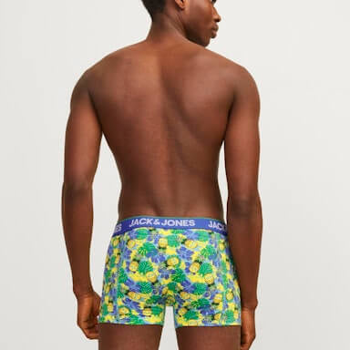 Jack & Jones 3 Pack Jacpineapple Skull Trunks - Palace Blue
