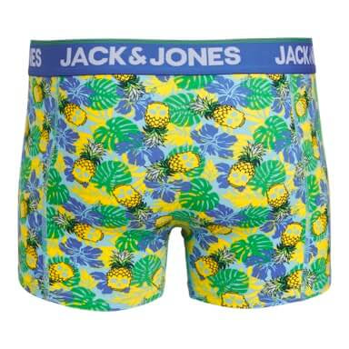 Jack & Jones 3 Pack Jacpineapple Skull Trunks - Palace Blue