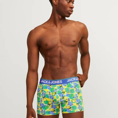Jack & Jones 3 Pack Jacpineapple Skull Trunks - Palace Blue