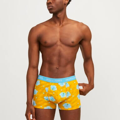 Jack & Jones 12 Pack Jachawaii Trunks - Navy Blazer/Palace Blue/Splish Splash