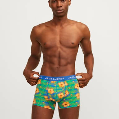 Jack & Jones 12 Pack Jachawaii Trunks - Navy Blazer/Palace Blue/Splish Splash